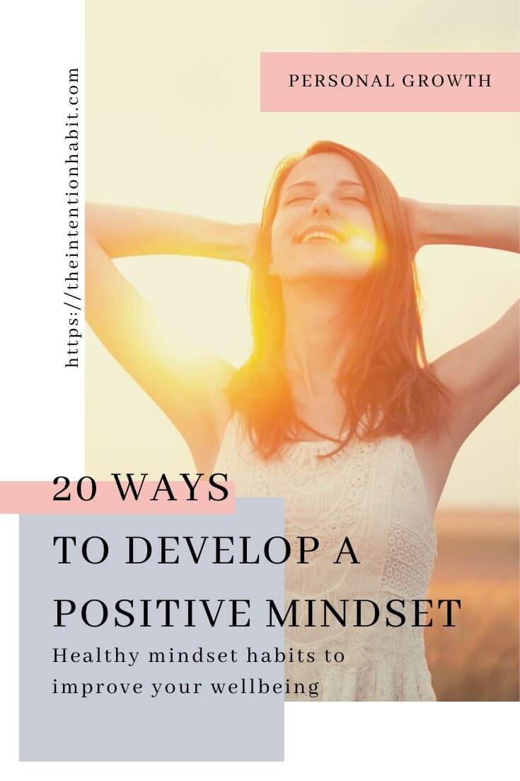 pinterest image - how to develop healthy mindset habits