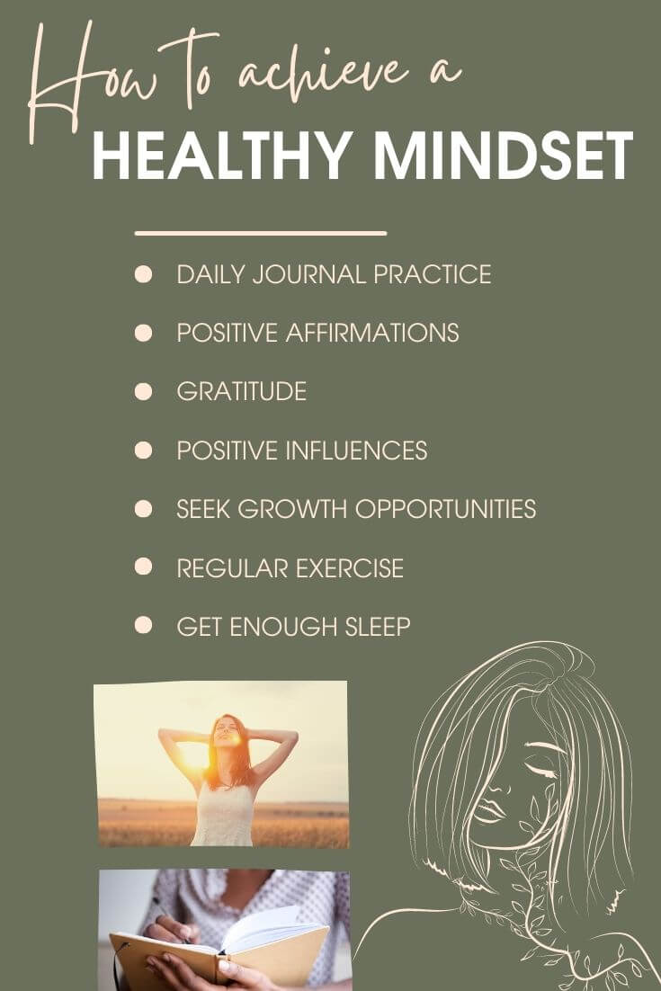 healthy mindset habits infographic