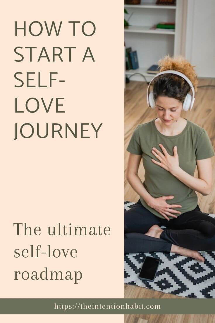 pinterest image - how to start a self love journey