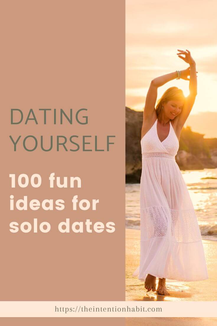 Pinterest image - solo date ideas dating yourself