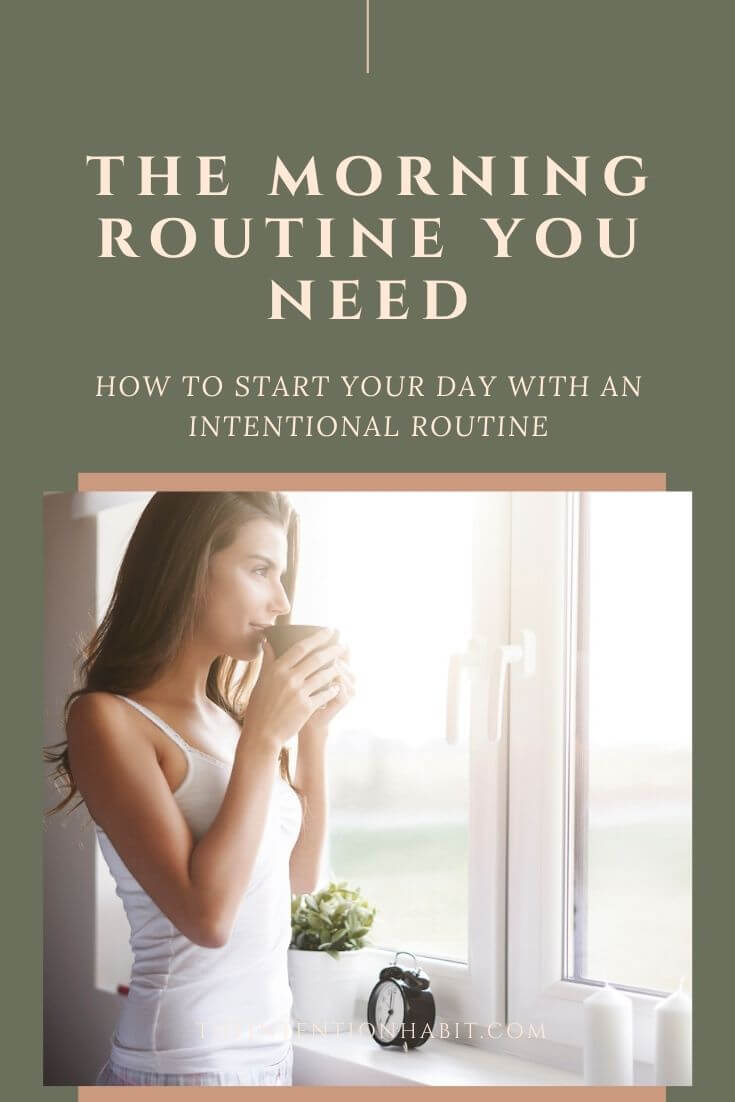 pinterest image - intentional morning routine