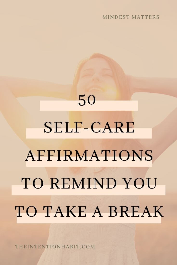 Pinterest image - 50 self-care affirmations