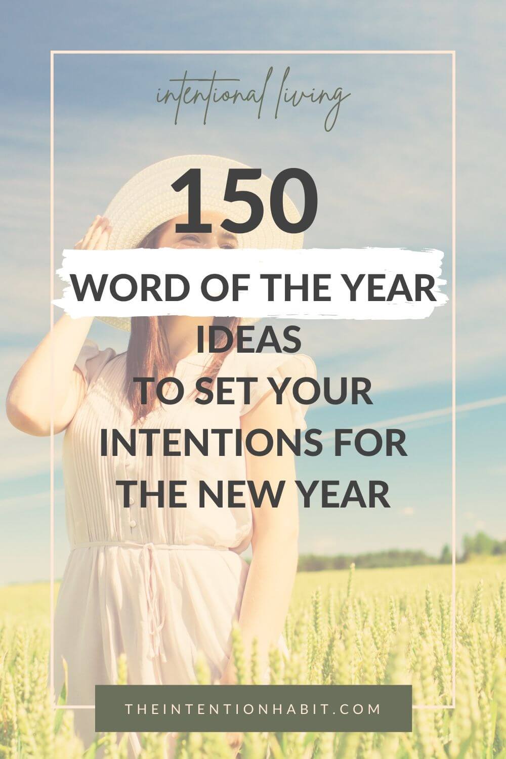 pinterest image - 150 word of the year ideas