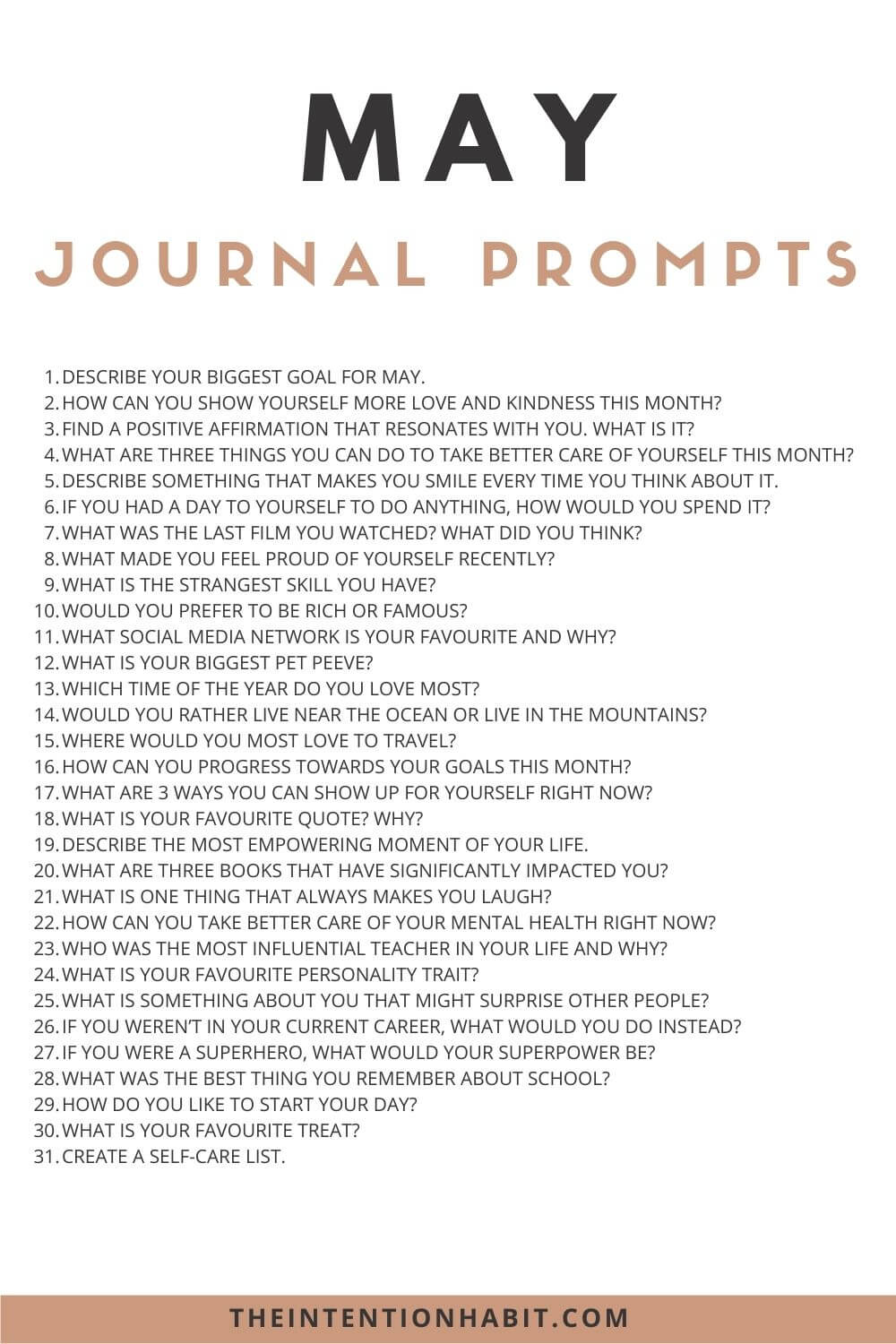 may journal prompts daily list.