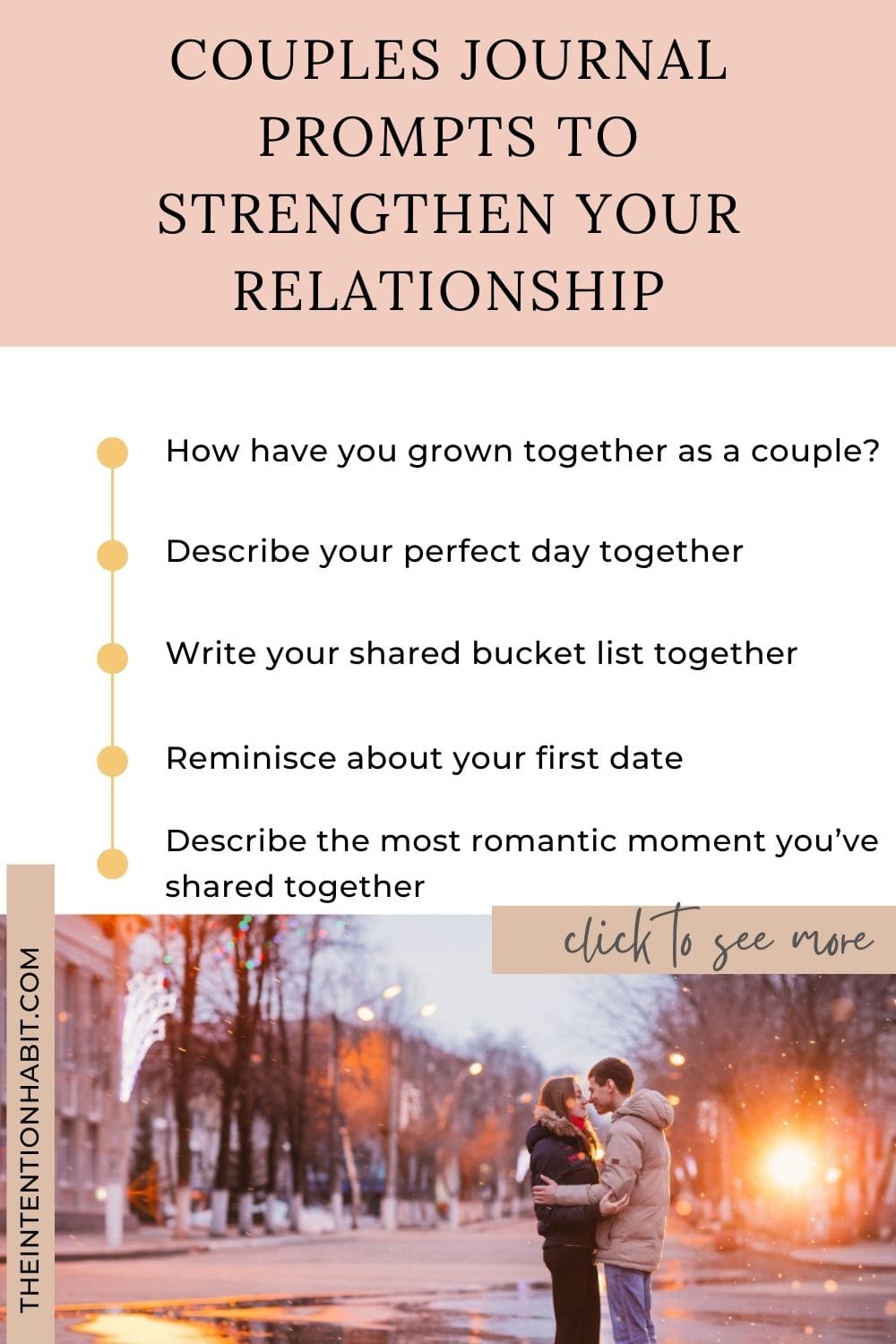 couples journal prompts to strengthen your relationship list. 