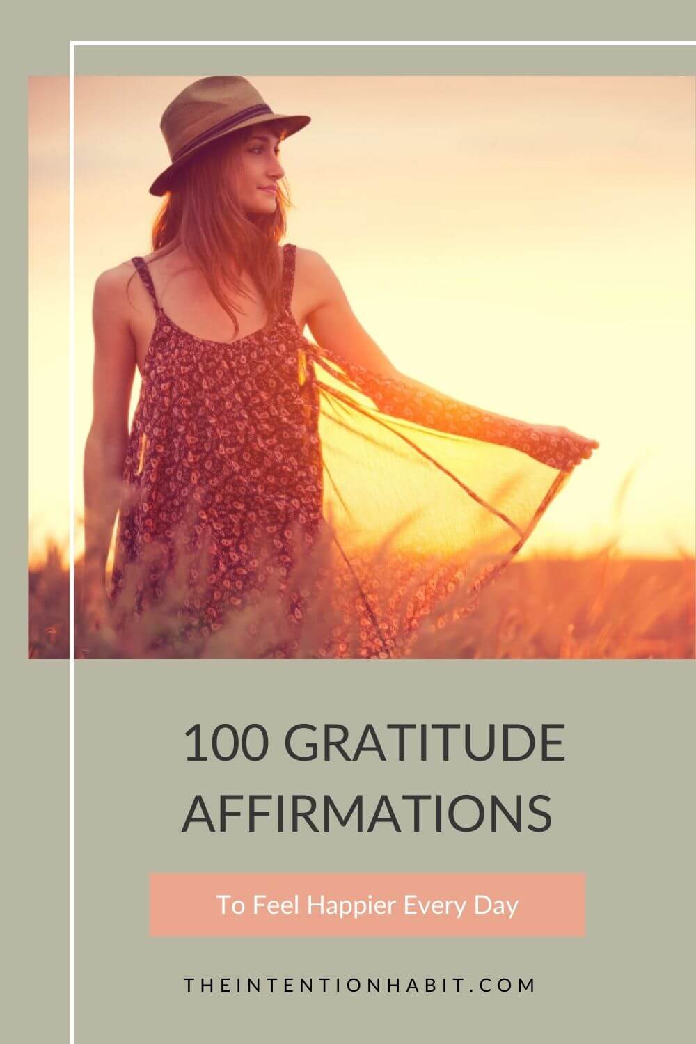 100 gratitude affirmations to live a more grateful life. 