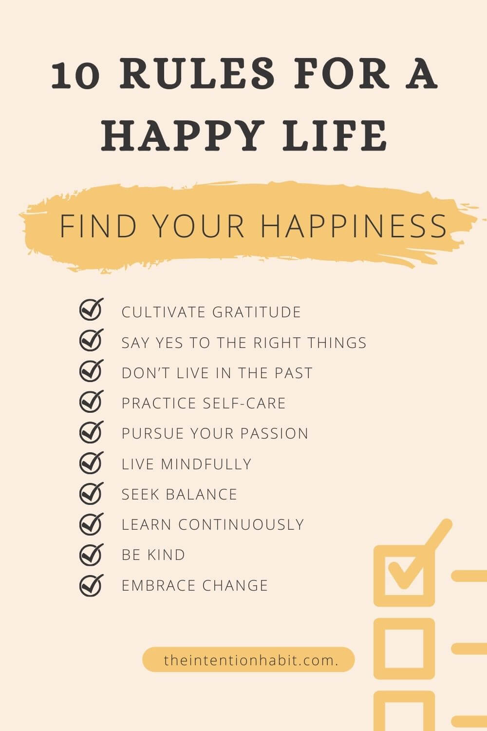 10 rules for a happy life list of rules