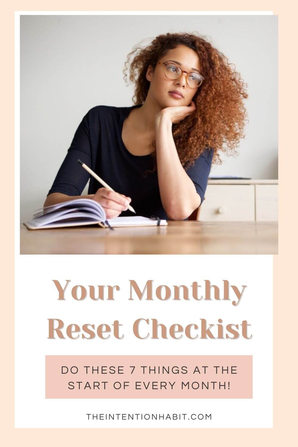 pinterest image - your monthly reset checklist.