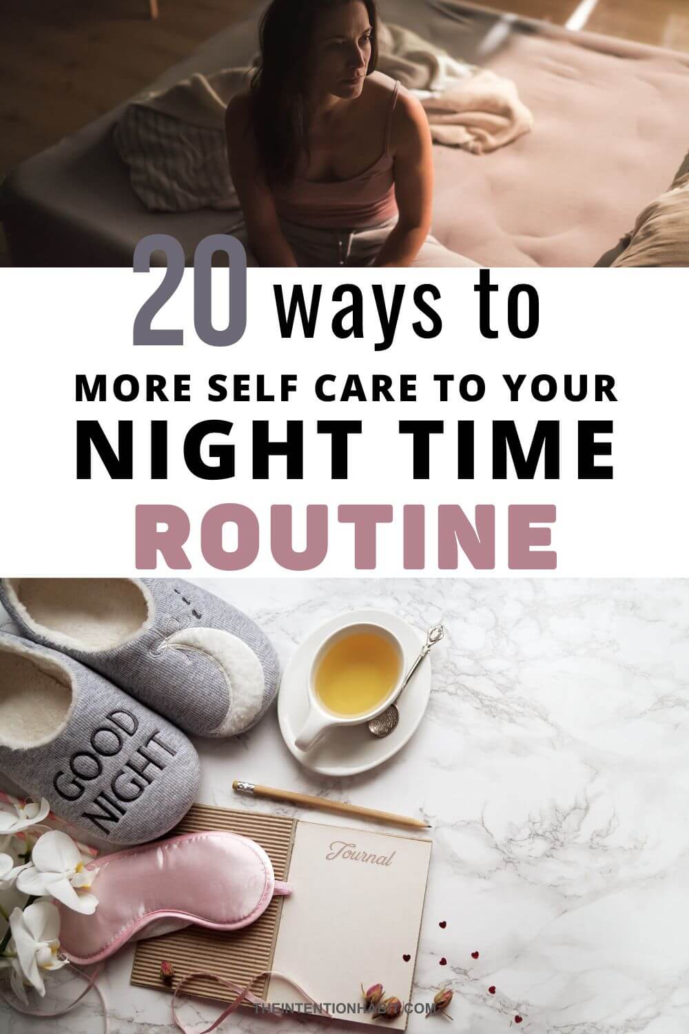 soothing night time self-care routine ideas.